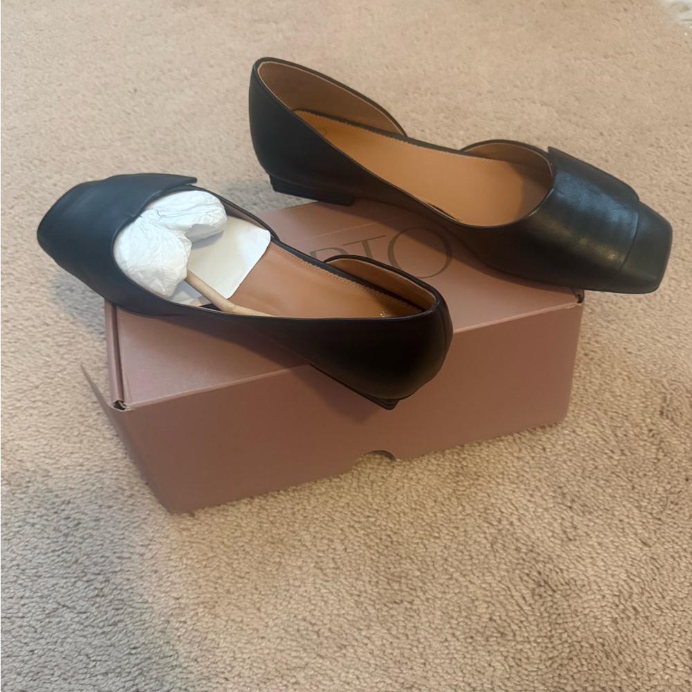 Franco Sarto Black Flats